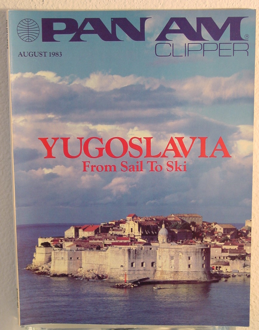 1983 August,  Clipper in-flight Magazine with a cover story on Yugoslavia.